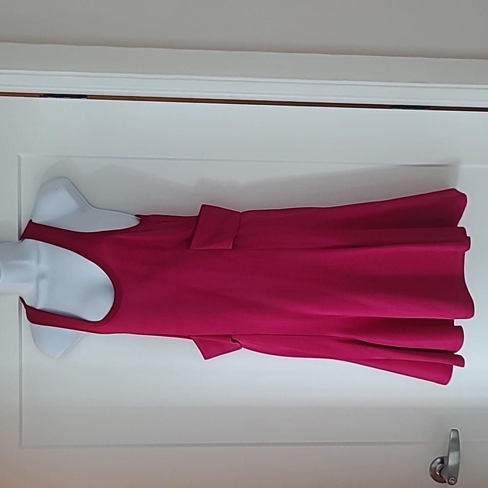 Givenchy Racer Back Flounce Dress - Fuchsia